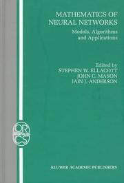Front cover of Mathematics of neural networks by Steve Ellacott