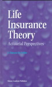 Front cover of Life insurance theory by Florent de Vylder