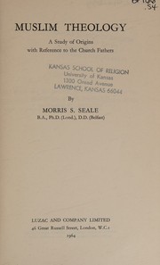 Front cover of Muslim theology by Morris S. Seale