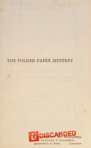 Front cover of The mystery of the folded paper by Hulbert Footner