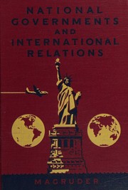 Front cover of National Governments and International Relations by Frank Abbott Magruder