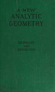 Cover of A new analytic geometry by J. Eugene Durrant