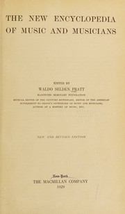 Front cover of The new encyclopedia of music and musicians by Waldo Selden Pratt