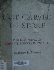 Front cover of Not carved in stone by Renton H. Patterson