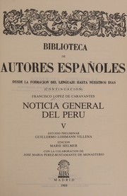 Front cover of Noticia general del Perú by Francisco López de Caravantes