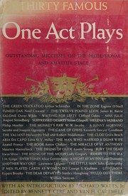 Cover of Thirty famous one-act plays by Bennett Cerf