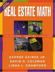 Front cover of Gaines and Coleman real estate math by Linda L. Crawford