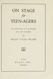 Cover of On stage for teen-agers by Helen Louise Miller Gotwalt