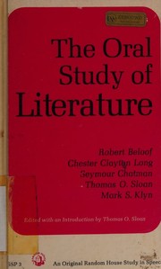 Front cover of The oral study of literature by Thomas O. Sloan