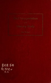 Cover of Oral interpretation and literary study by Geiger, Don