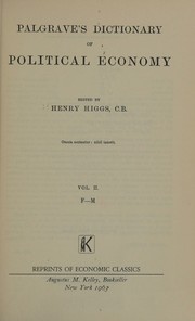 Front cover of Palgrave's Dictionary of political economy by Sir Robert Harry Inglis Palgrave