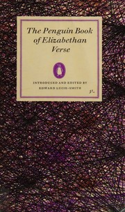 Front cover of The Penguin book of Elizabethan verse by Edward Lucie-Smith