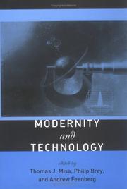 Cover of Modernity and technology by Thomas J. Misa