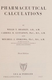 Cover of Pharmaceutical calculations by Willis T. Bradley