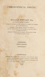 Front cover of Philosophical essays by Dugald Stewart