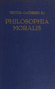 Cover of Philosophia moralis in usum scholarum by Victor Cathrein
