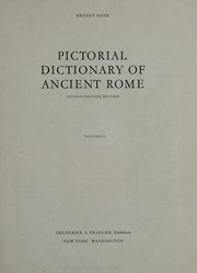 Cover of Pictorial dictionary of ancient Rome by Ernest Nash