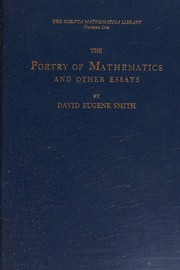 Front cover of The poetry of mathematics and other essays by David Eugene Smith