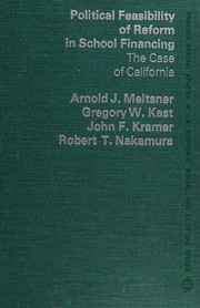Front cover of Political feasibility of reform in school financing by Arnold J. Meltsner