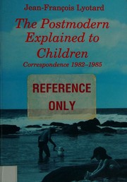 Cover of The postmodern explained to children by Jean-François Lyotard