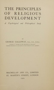 Front cover of The principles of religious development by George Galloway