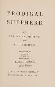Cover of Prodigal shepherd by Ralph Pfau