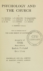 Cover of Psychology and the church by Walter Robert Matthews