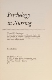 Front cover of Psychology in nursing by Wendell Wayne Cruze
