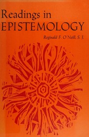 Cover of Readings in epistemology by Reginald F. O'Neill