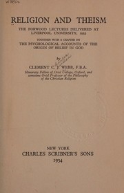 Cover of Religion and Theism by Clement C. J. Webb