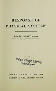 Front cover of Response of physical systems by John Dezendorf Trimmer