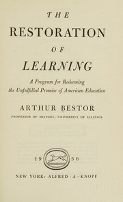 Front cover of The restoration of learning by Arthur Eugene Bestor