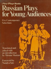Front cover of Russian plays for young audiences by Miriam Morton