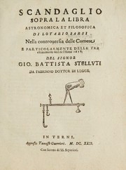 Front cover of Scandaglio sopra La libra astronomica et filosofica di Lotario Sarsi by Francesco Stelluti