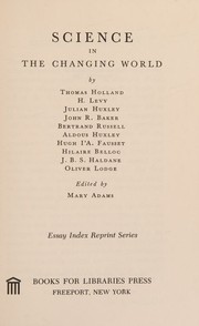 Front cover of Science in the changing world by Mary Adams