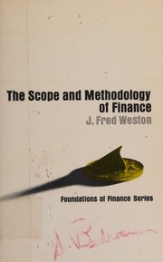Cover of The scope and methodology of finance by J. Fred Weston