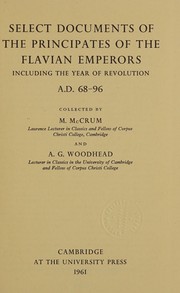 Front cover of Select documents of the principates of the Flavian emperors by Michael McCrum