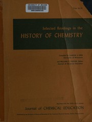 Cover of Selected readings in the history of chemistry by William Franklin Kieffer