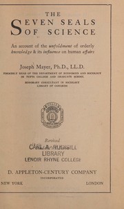Front cover of The seven seals of science by Mayer, Joseph