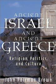 Front cover of Ancient Israel and ancient Greece by John Pairman Brown