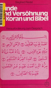 Front cover of Sünde und Versöhnung in Koran und Bibel by Siegfried Riedel