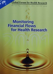 Front cover of Monitoring financial flows for health research by Global Forum for Health Research (Organization)