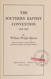 Front cover of The Southern Baptist Convention, 1845-1953 by William Wright Barnes