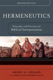 Cover of Hermeneutics by Henry A. Virkler