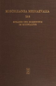 Front cover of Sprache und Erkenntnis im Mittelalter by Internationaler Kongress für Mittelalterliche Philosophie (6th 1977 Bonn)