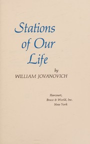 Cover of Stations of our life by William Jovanovich