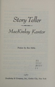 Cover of Story teller by MacKinlay Kantor