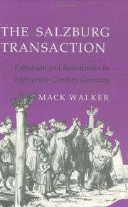 Cover of The Salzburg transaction by Mack Walker