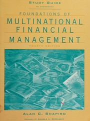 Front cover of Study guide to accompany Foundations of multinational financial management by Alan C. Shapiro
