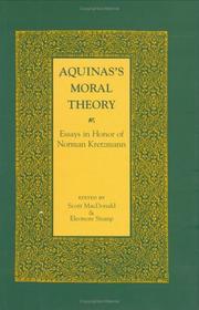Front cover of Aquinas's moral theory by Norman Kretzmann